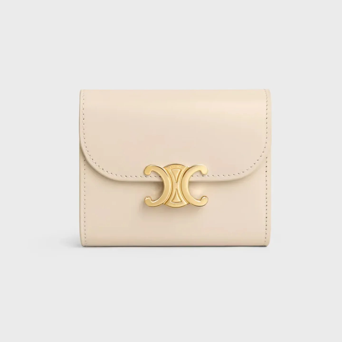CELINE Small Flap Wallet TRIOMPHE IN Shiny calfskin