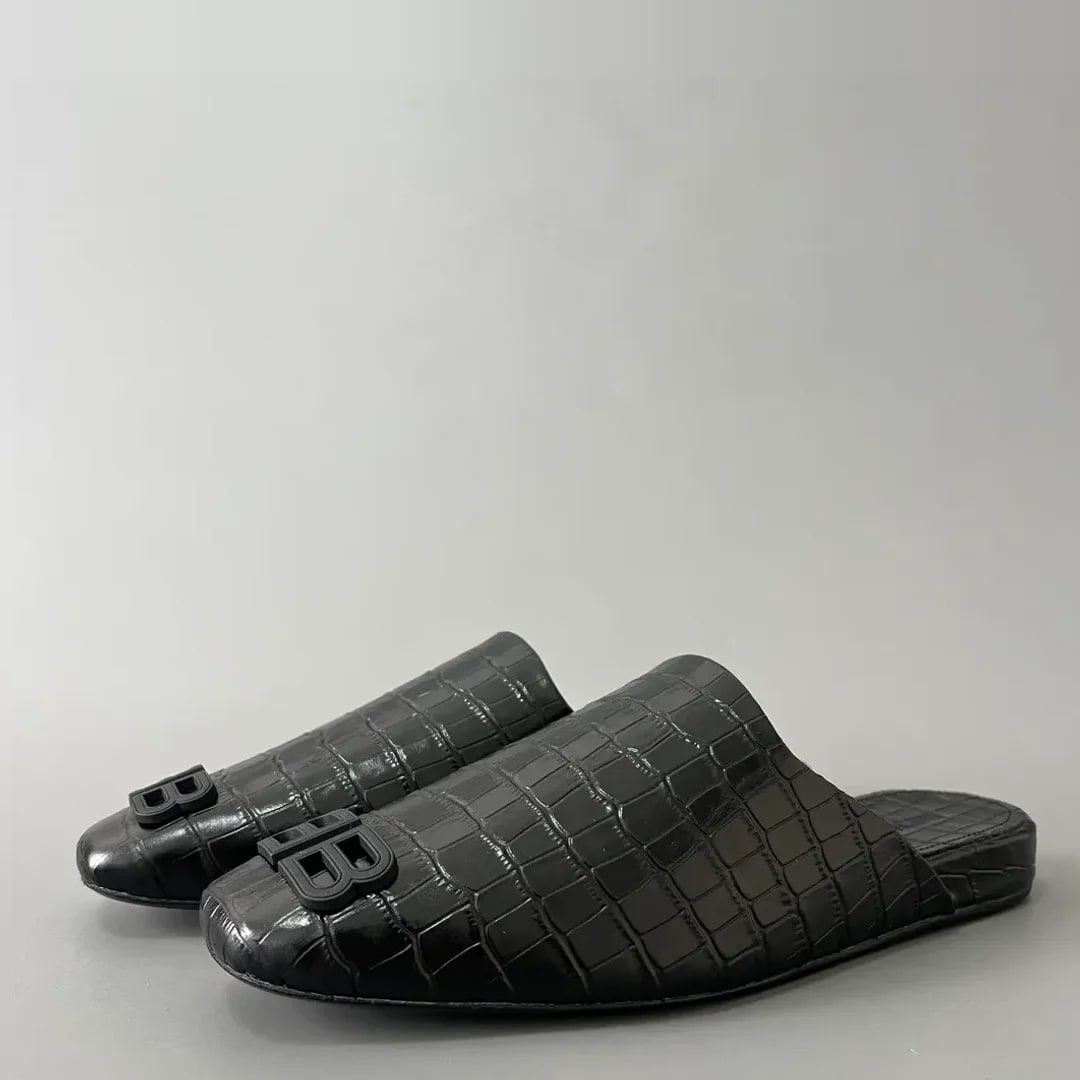 Balenciaga Cosy BB Croc-Embossed Mule