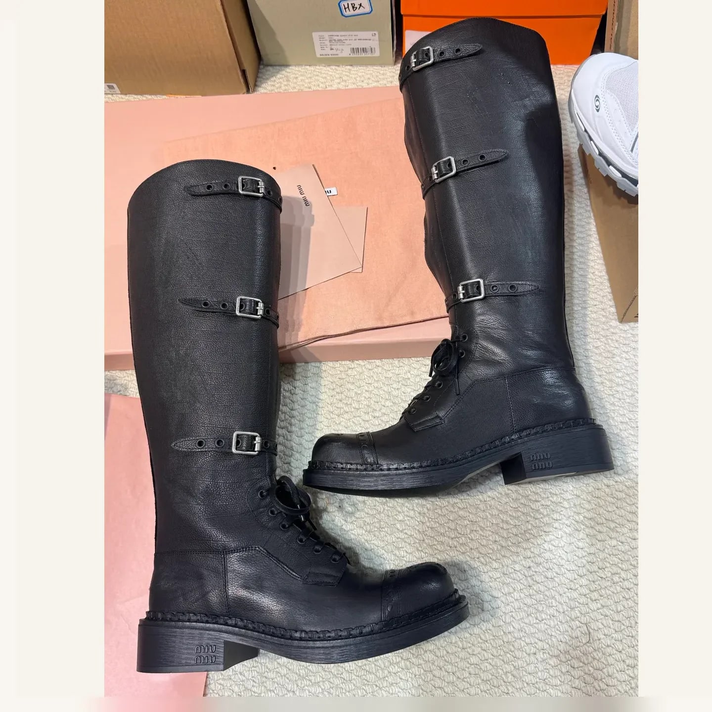 Miu Miu Buckle Biker Boot