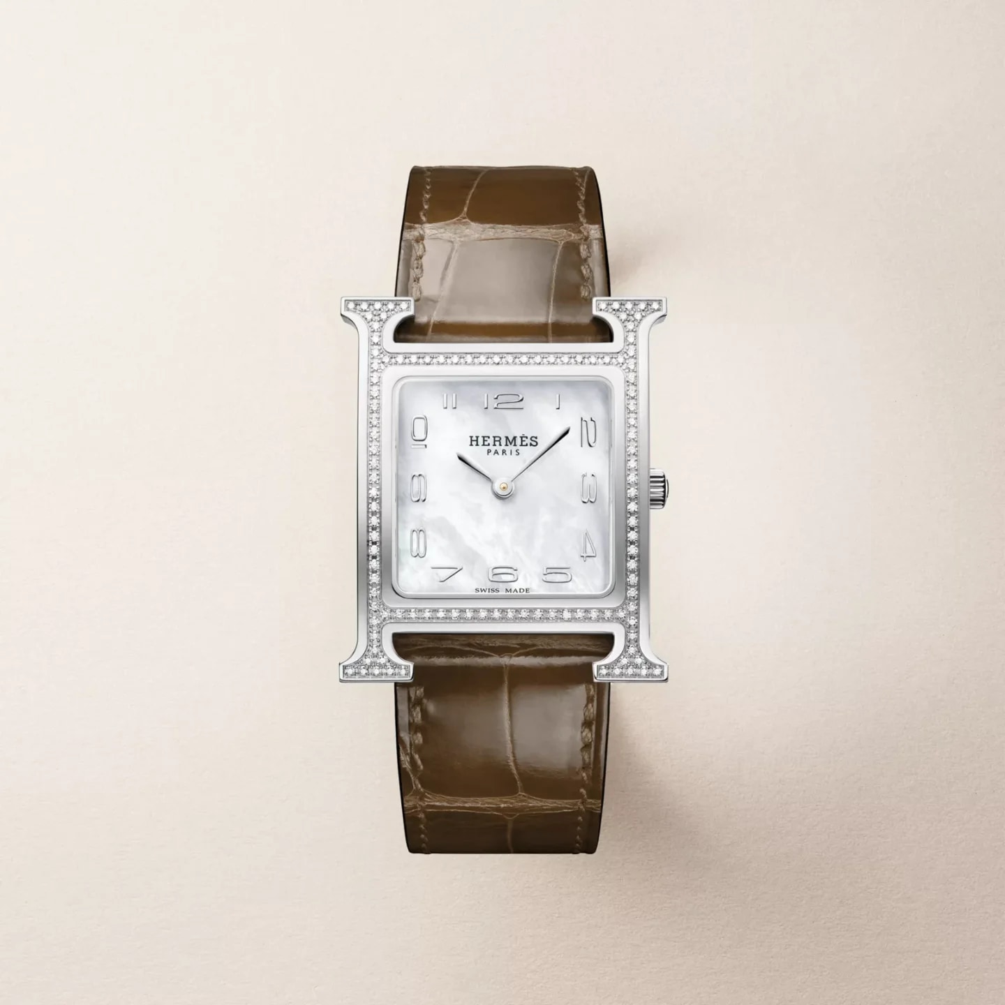 Hermès Heure H watch, Medium model, 30 mm, Grey