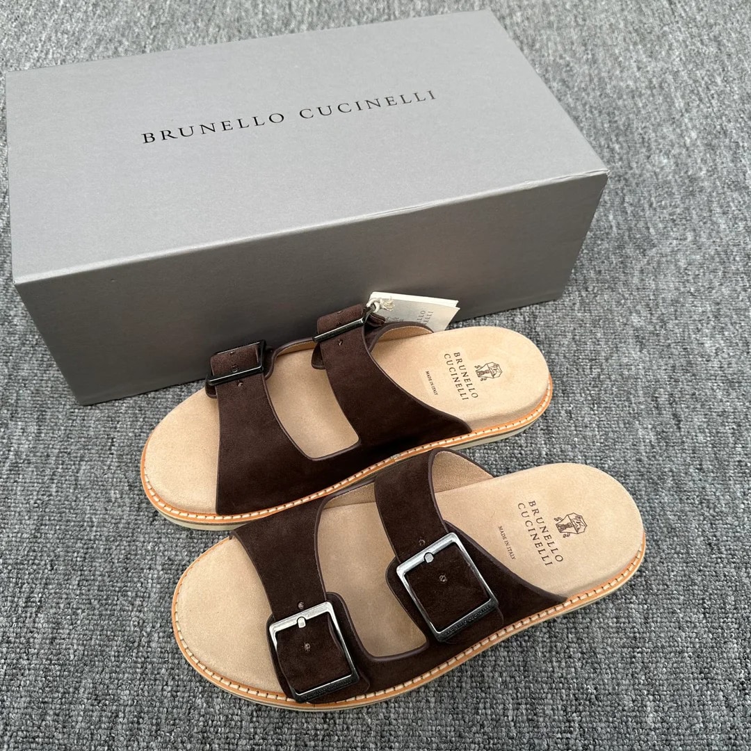 Brunello Cucinelli Buckle Slide
