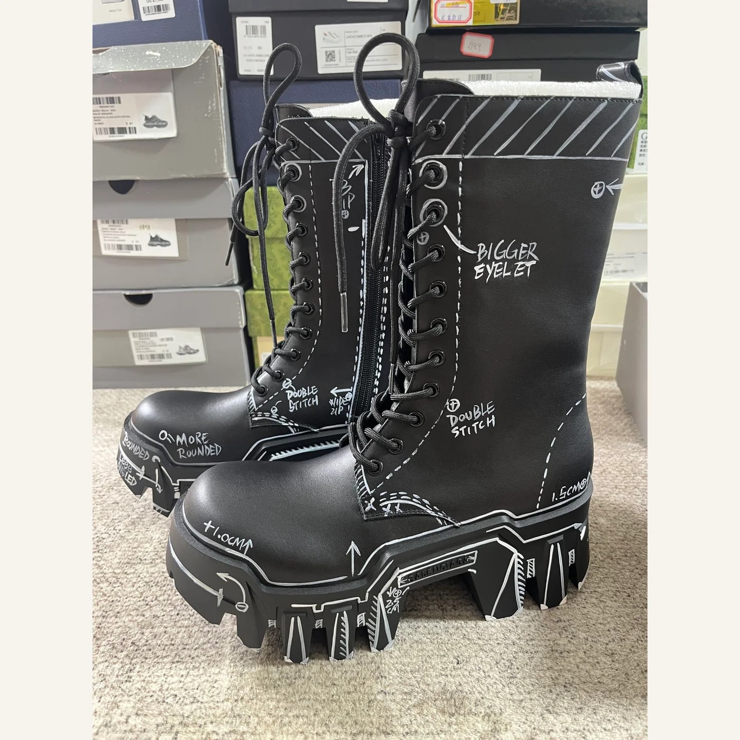 Balenciaga Bulldozer Knee-high Boot