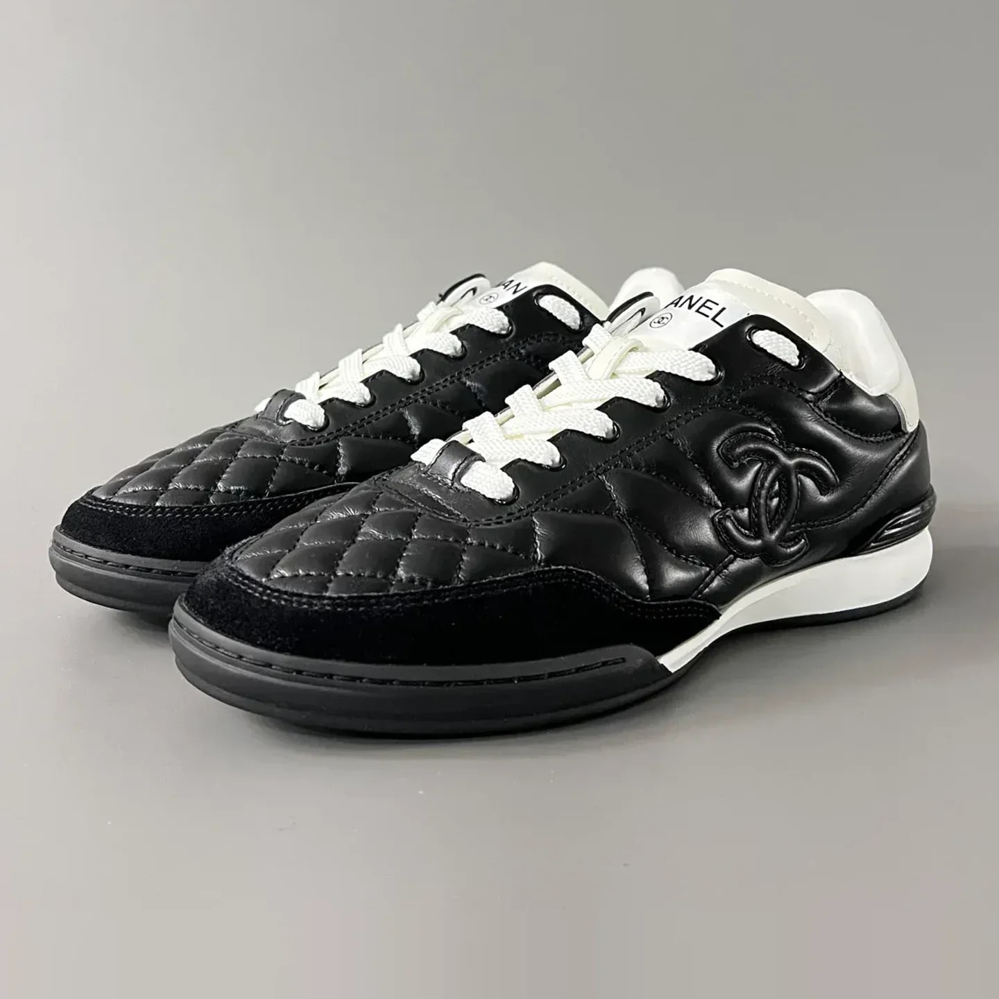 Chanel Quilted Low-Top Sneakers