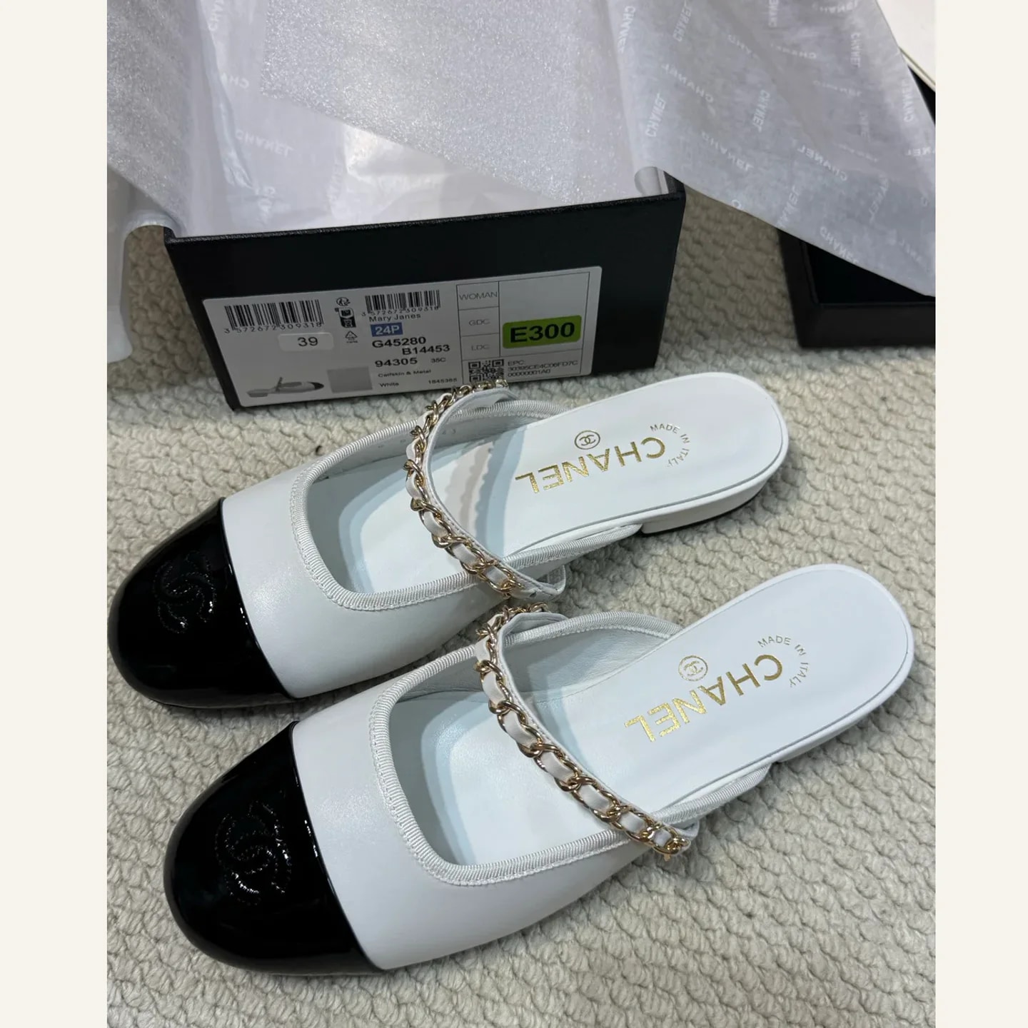 CHANEL Cap-toe Mary Jane Mule