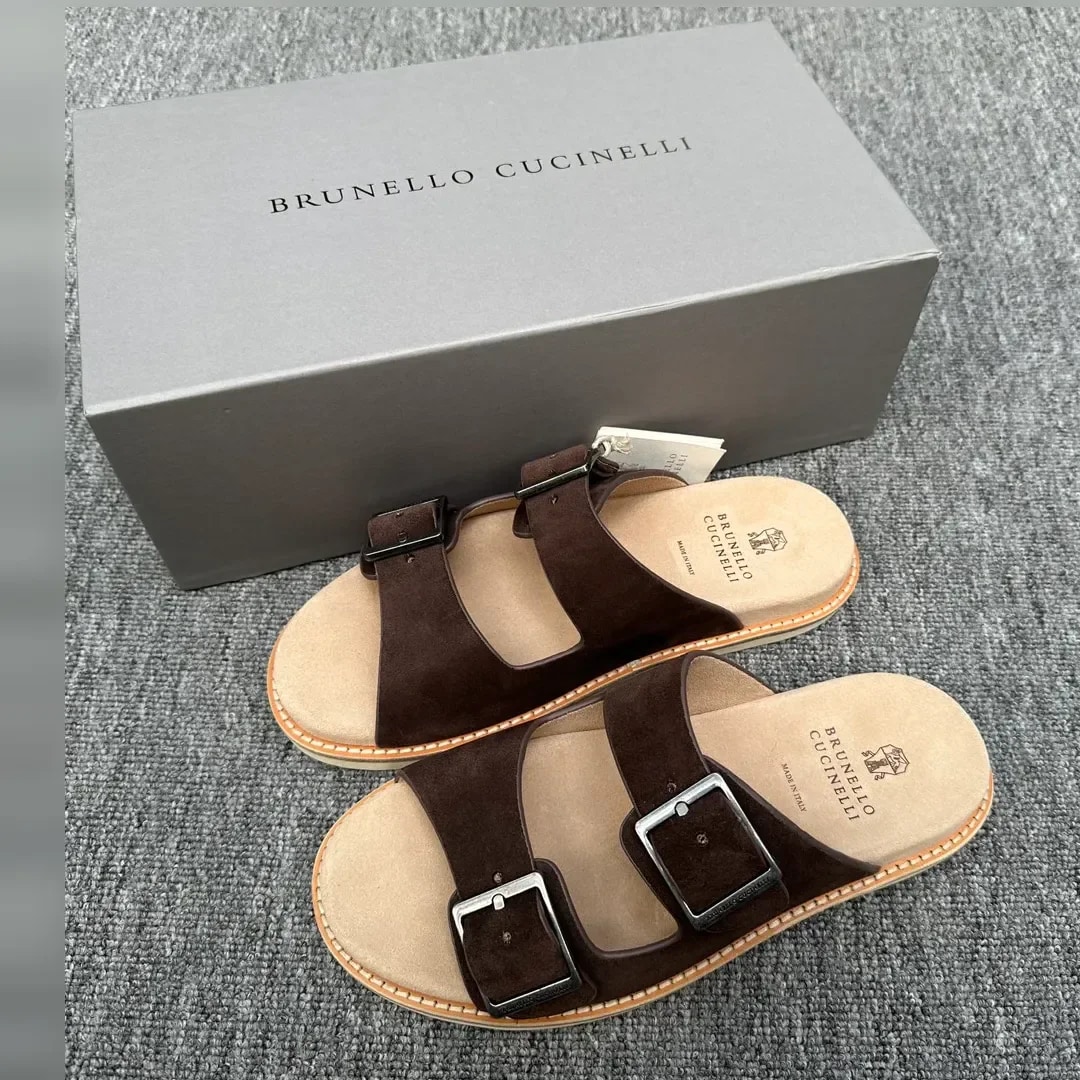 Brunello Cucinelli Buckle Slide