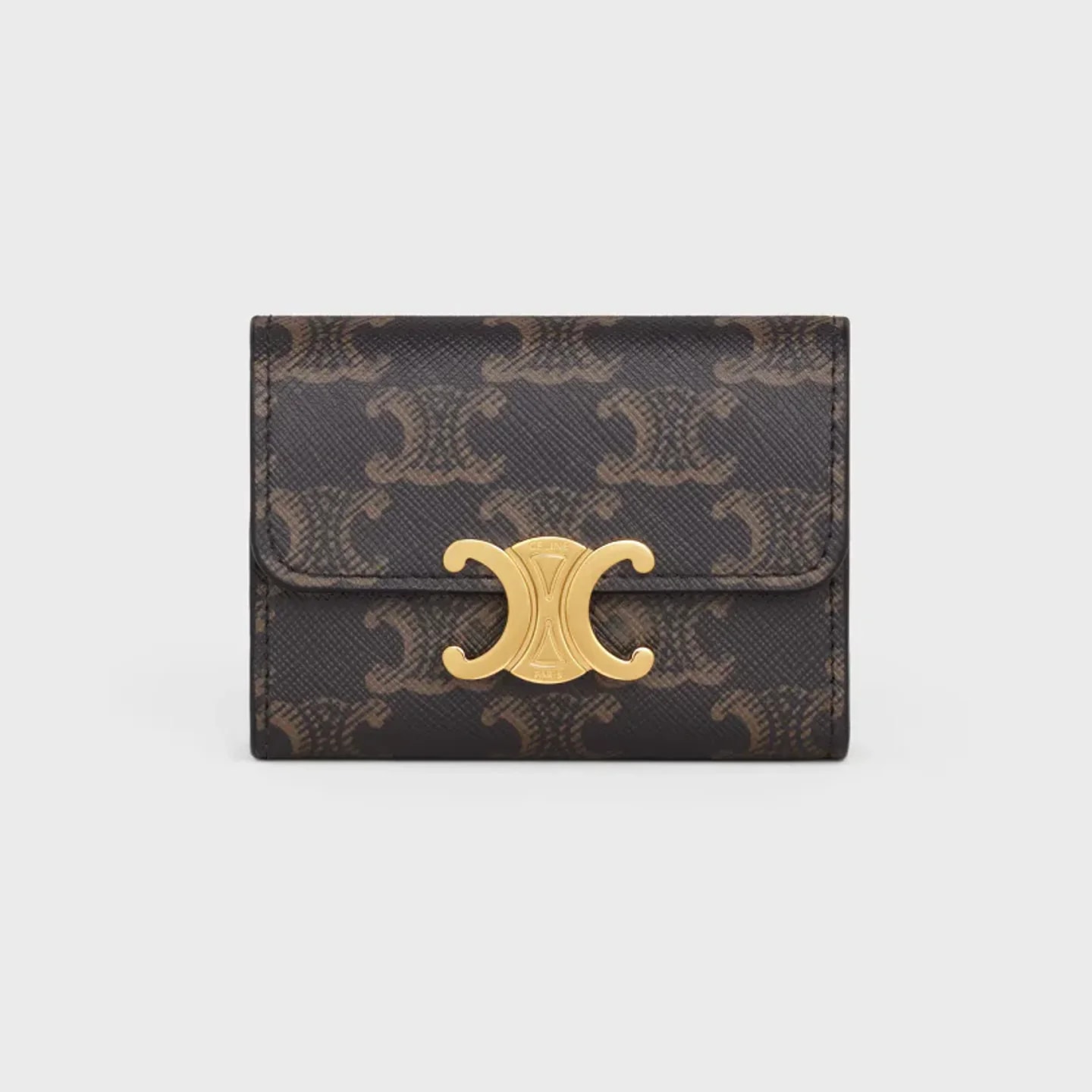 CELINE COMPACT WALLET WITH COIN TRIOMPHE IN triomphe canvas