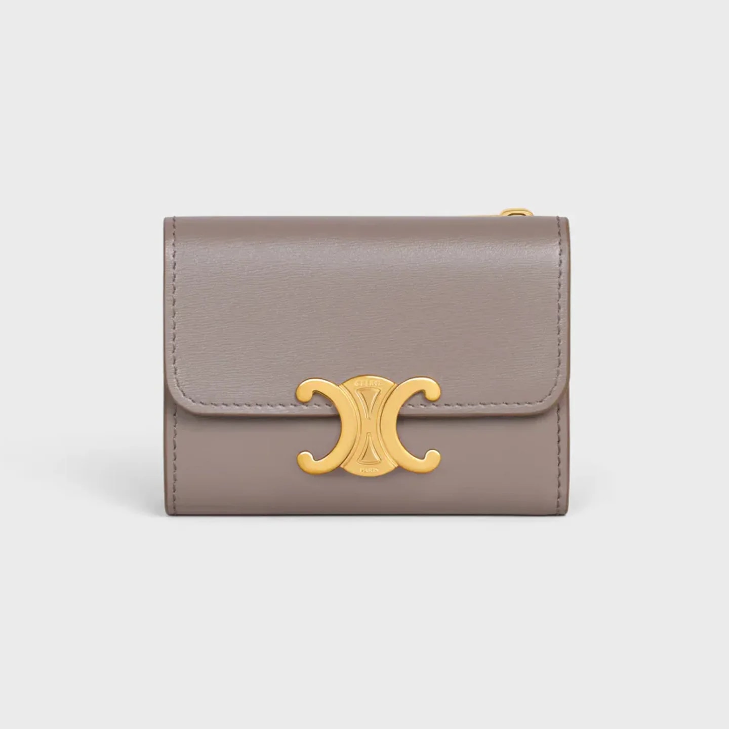 CELINE COMPACT WALLET WITH COIN TRIOMPHE IN Shiny calfskin