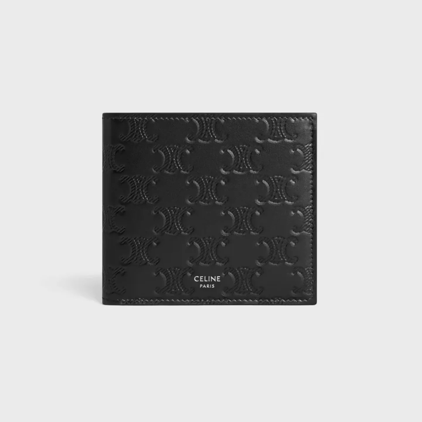 CELINE Bi-fold Wallet IN Calfskin with triomphe embossed