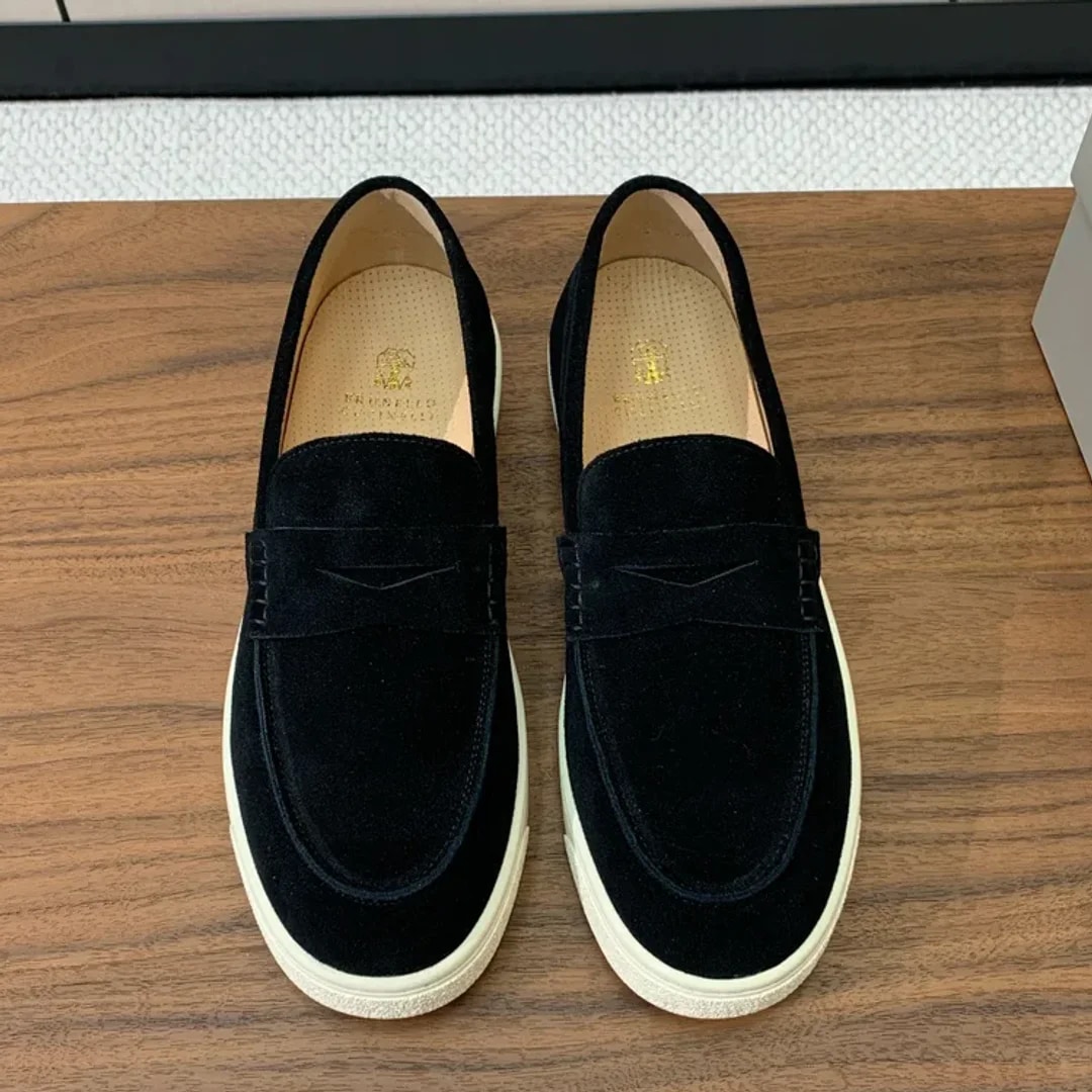 Brunello Cucinelli Suede Penny Loafer