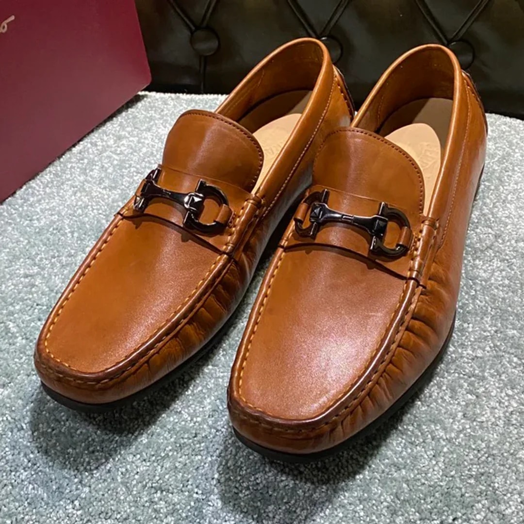 Ferragamo Washed-leather Loafer