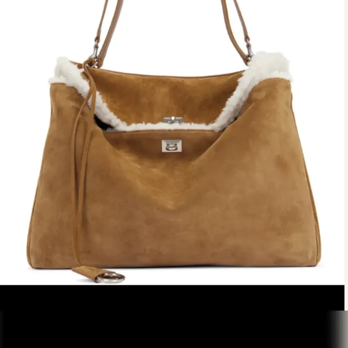 Balenciaga Rodeo Handbag Medium Noce/White