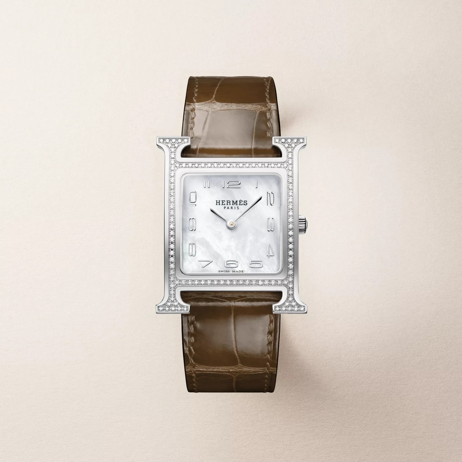 Hermès Heure H watch, Medium model, 30 mm, Grey