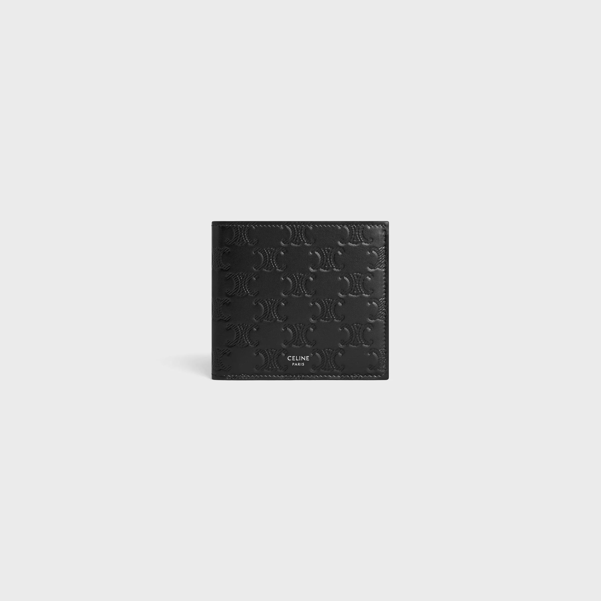 CELINE Bi-fold Wallet IN Calfskin with triomphe embossed