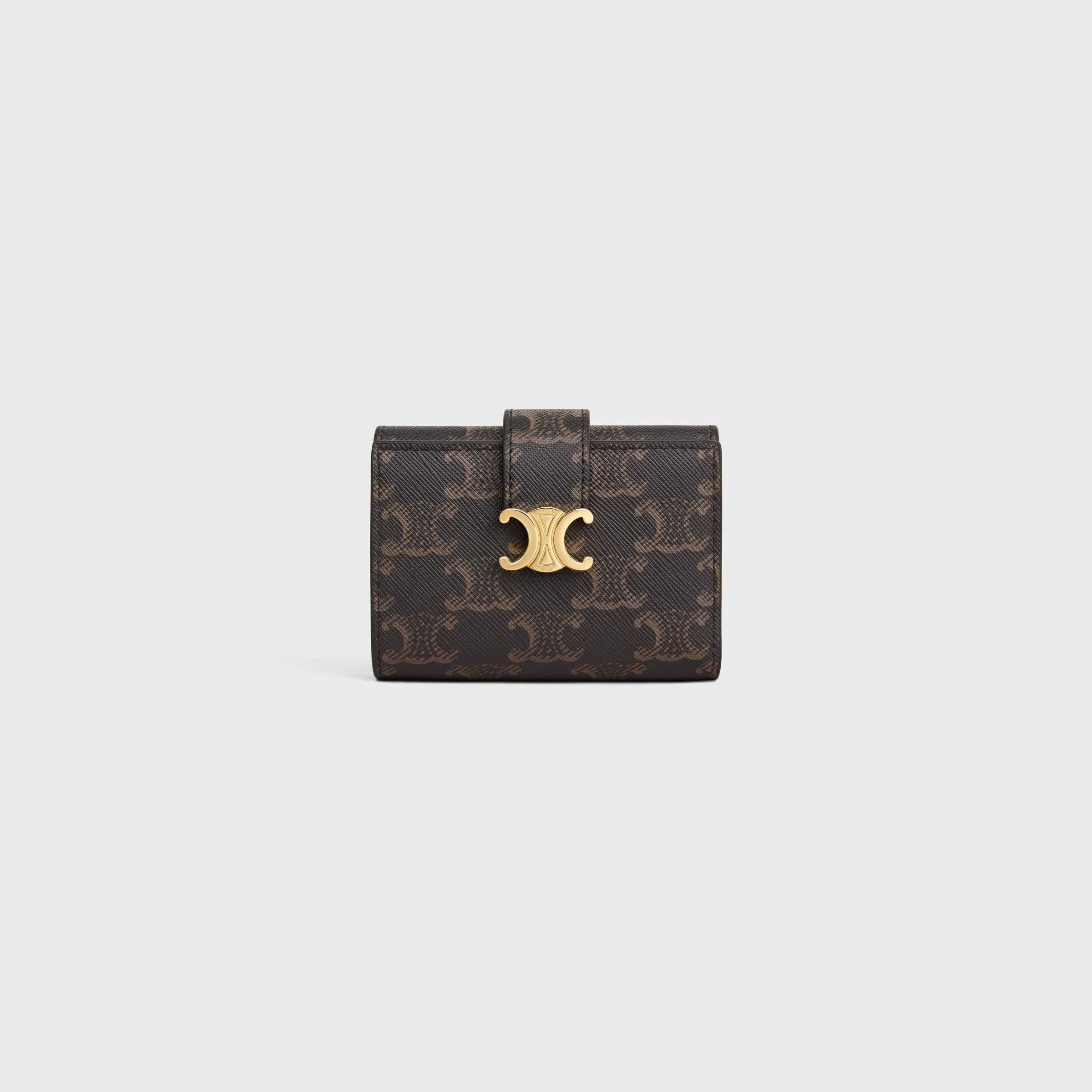 CELINE FINE STRAP WALLET NINO IN Triomphe Canvas
