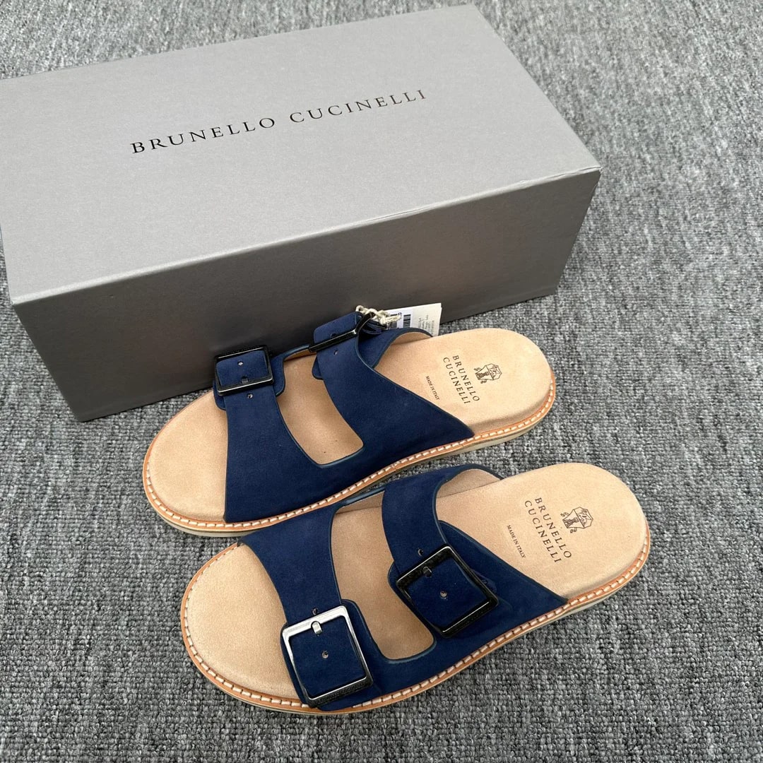 Brunello Cucinelli Buckle Slide