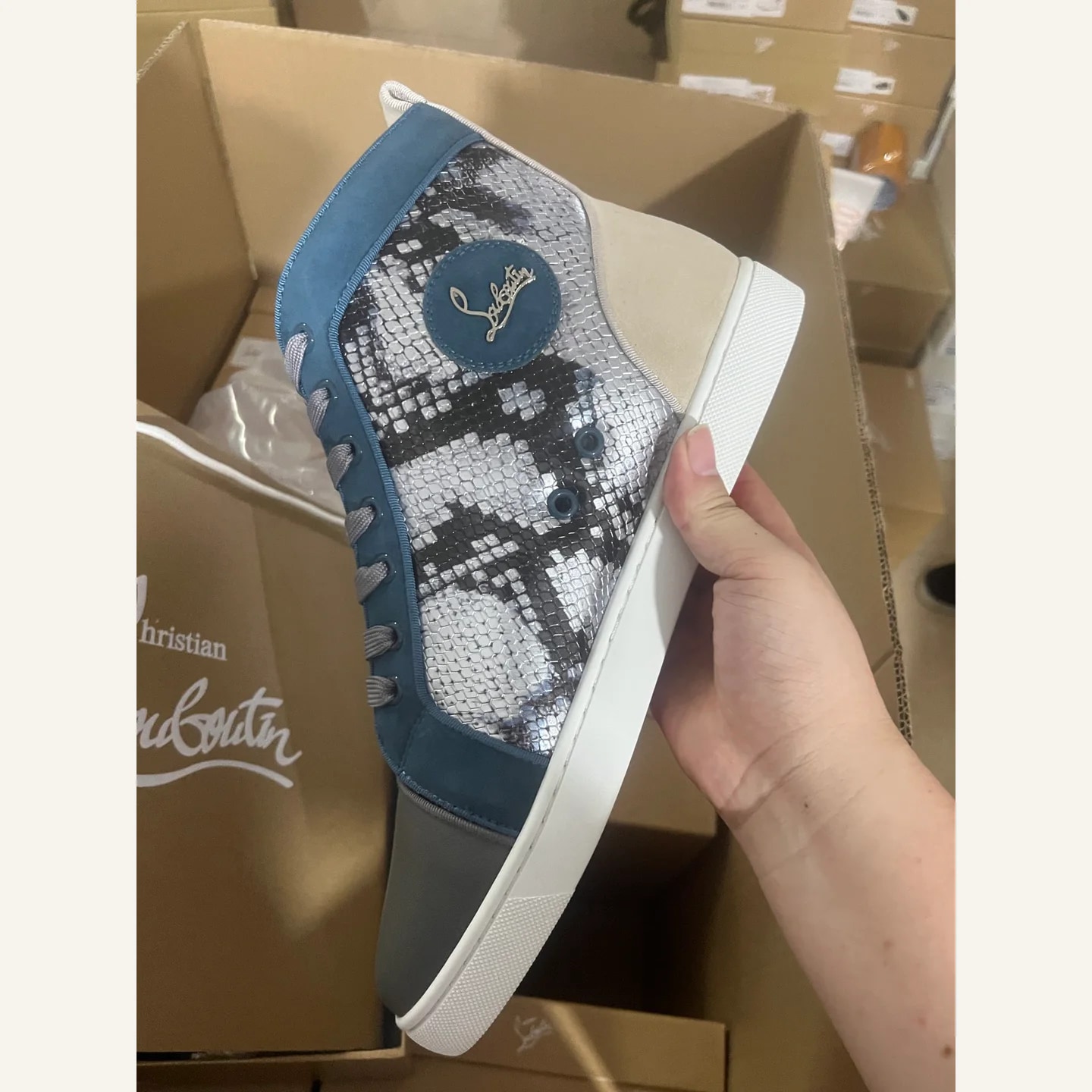Christian Louboutin Spikes High-top Sneaker