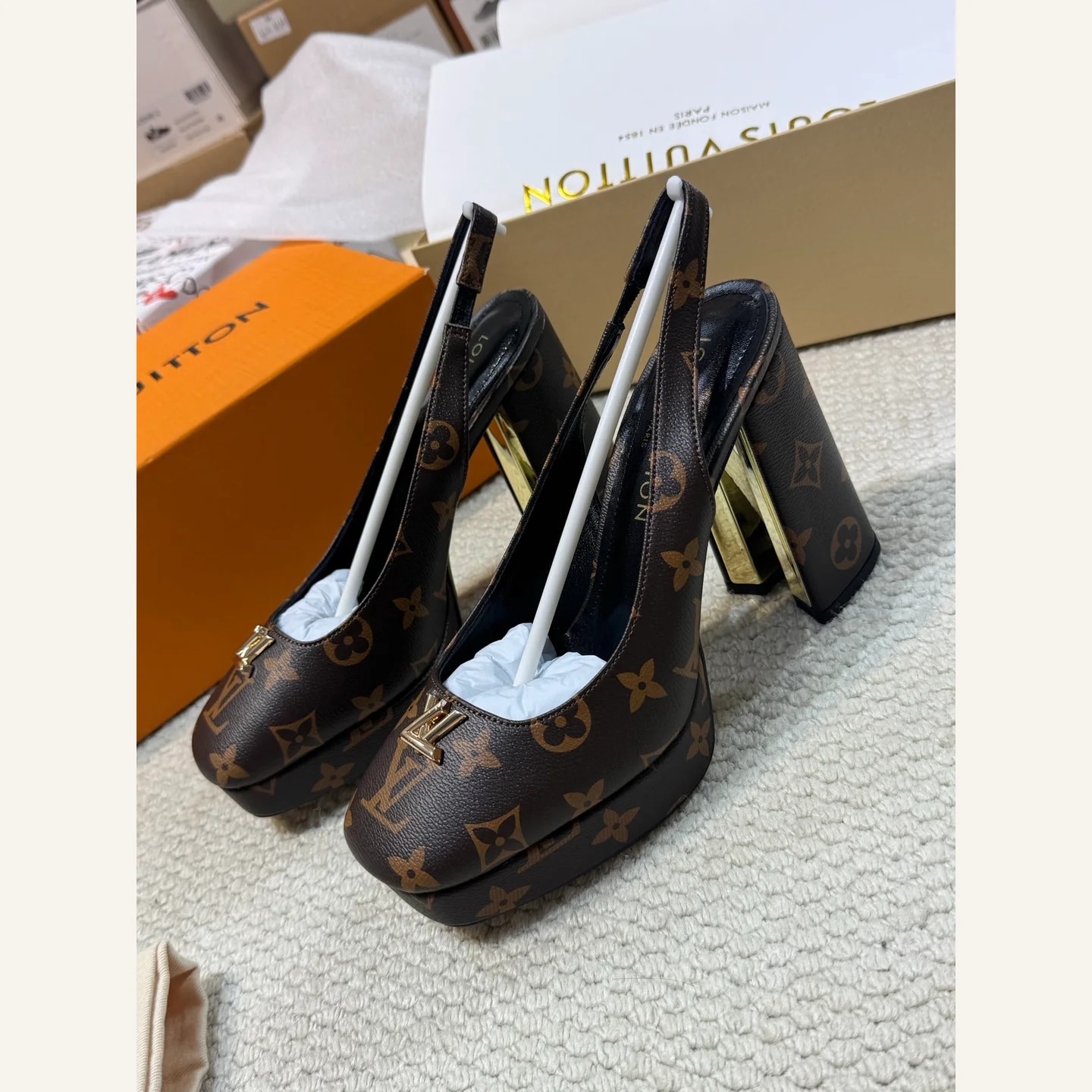 Louis Vuitton Monogram Platform Pump