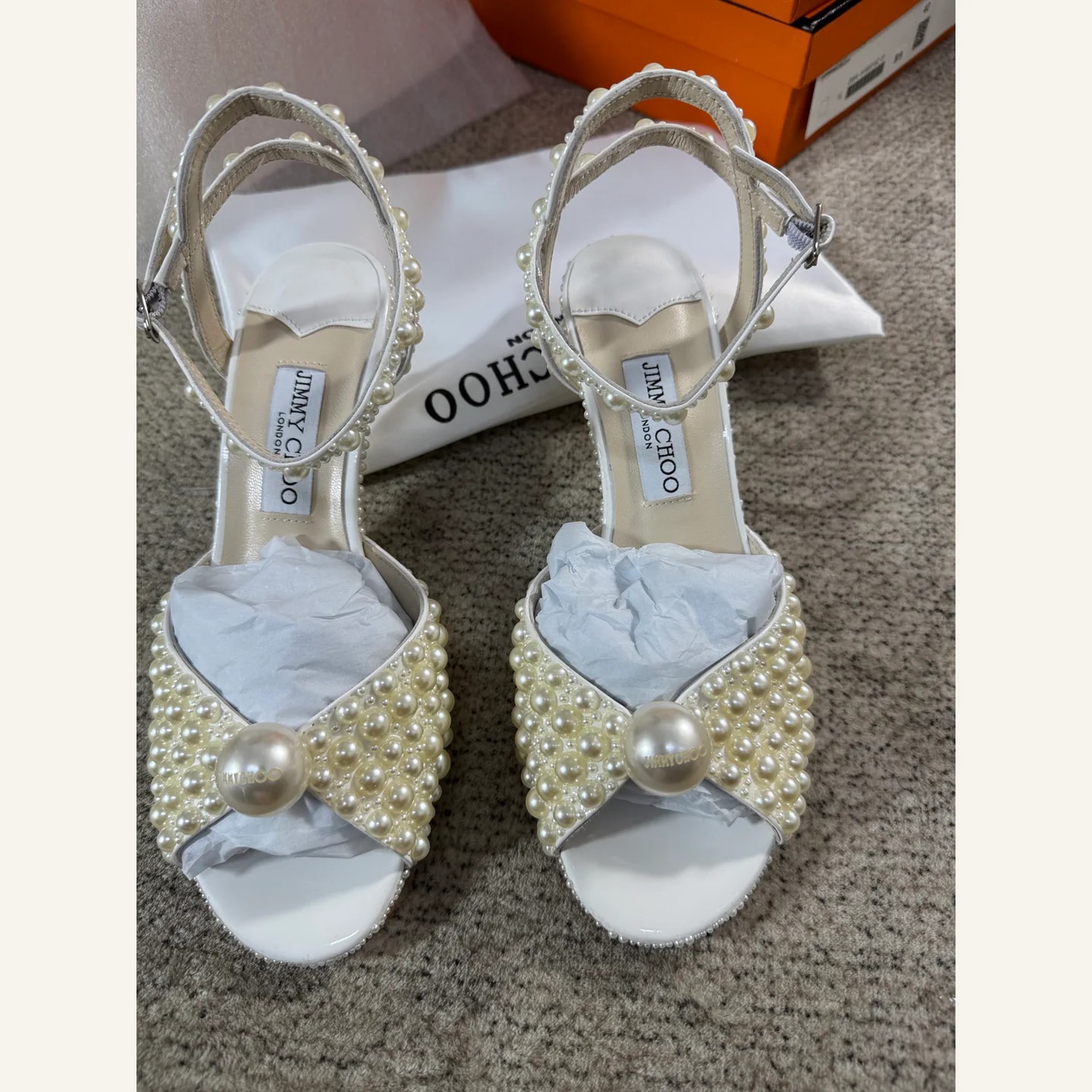 Jimmy Choo Pearl-embellished Sandal
