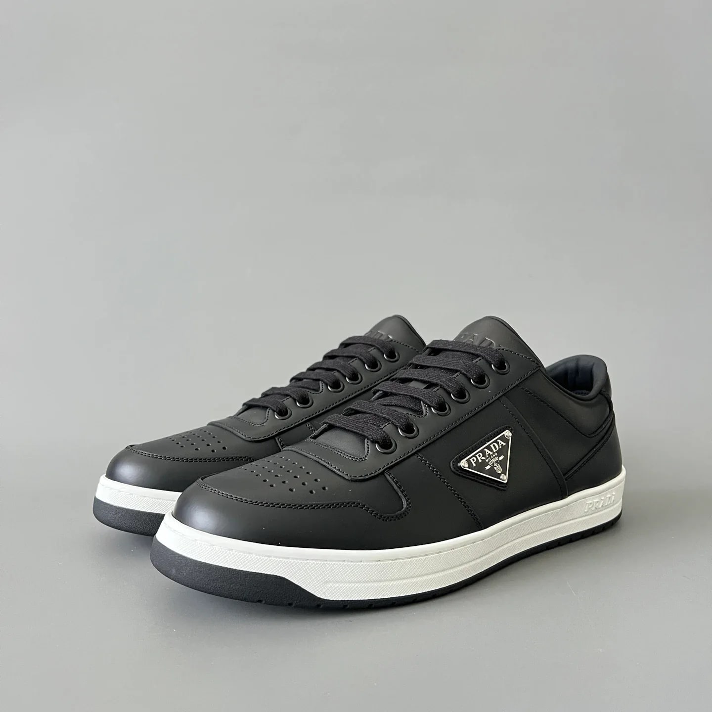Prada Downtown Leather Sneakers