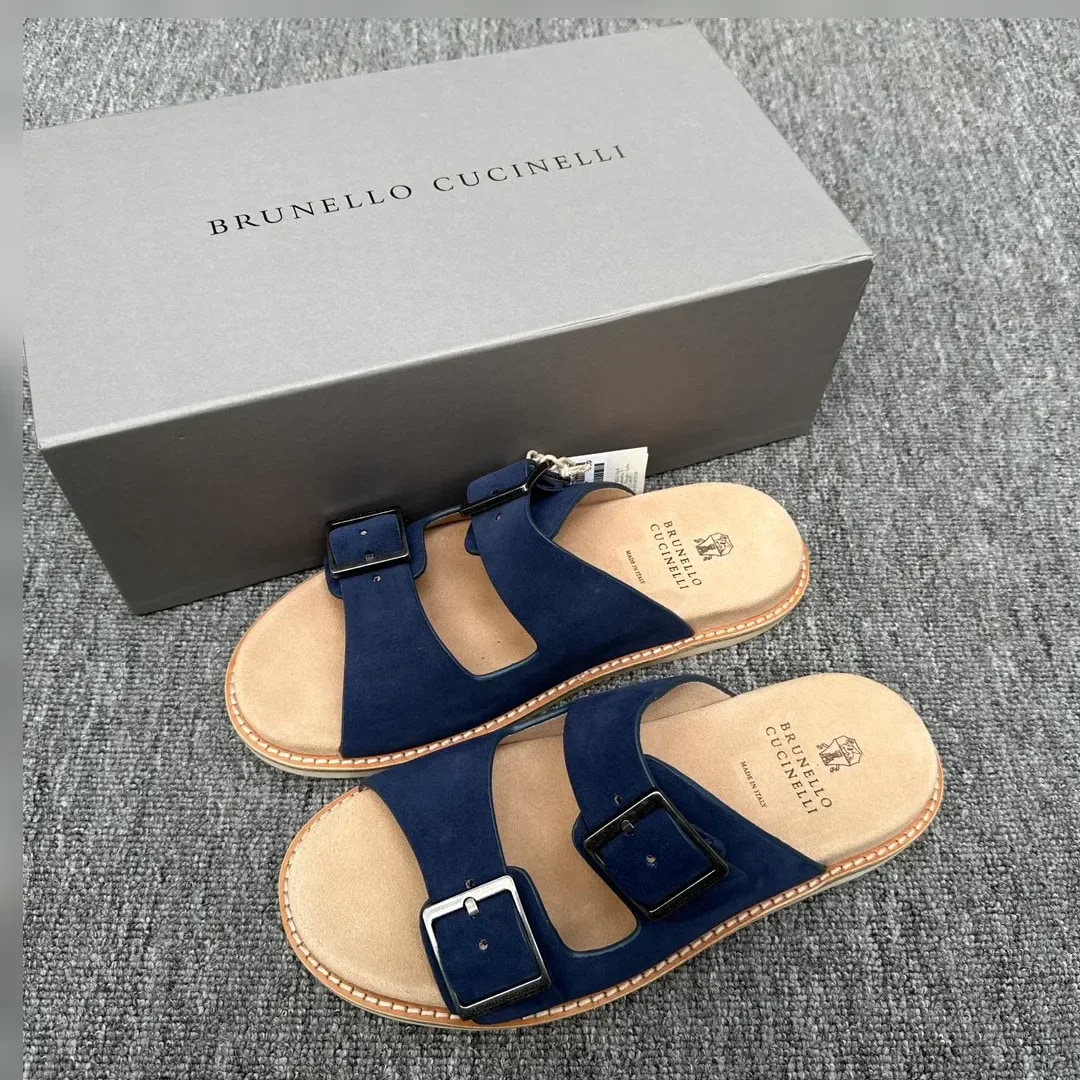 Brunello Cucinelli Buckle Slide