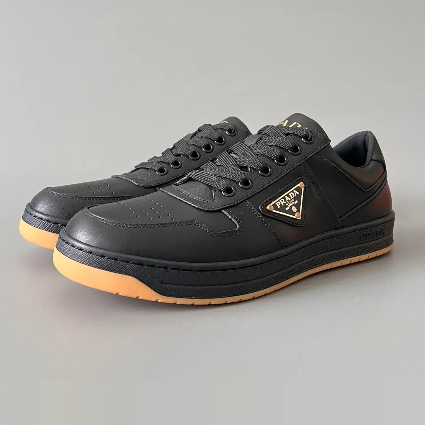 Prada Downtown Leather Sneakers