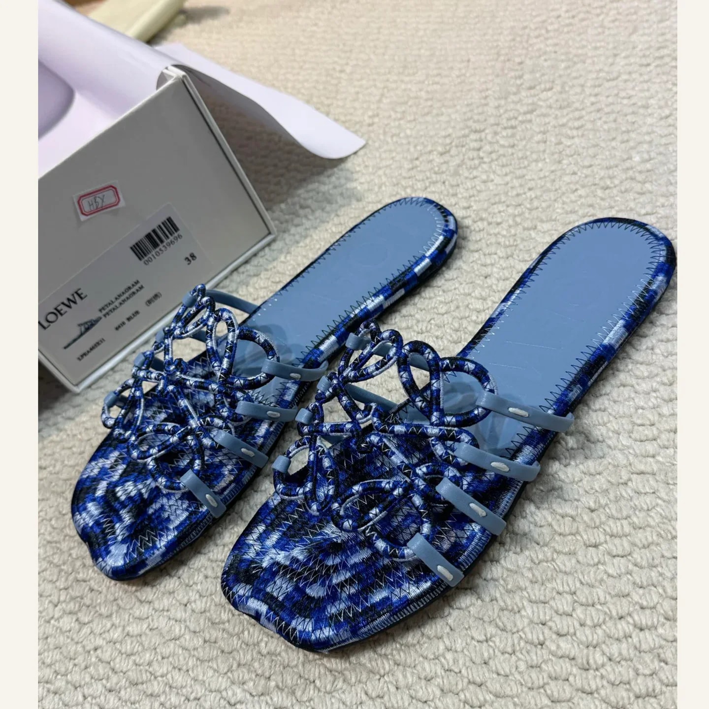 LOEWE Paula's Ibiza Woven Slide