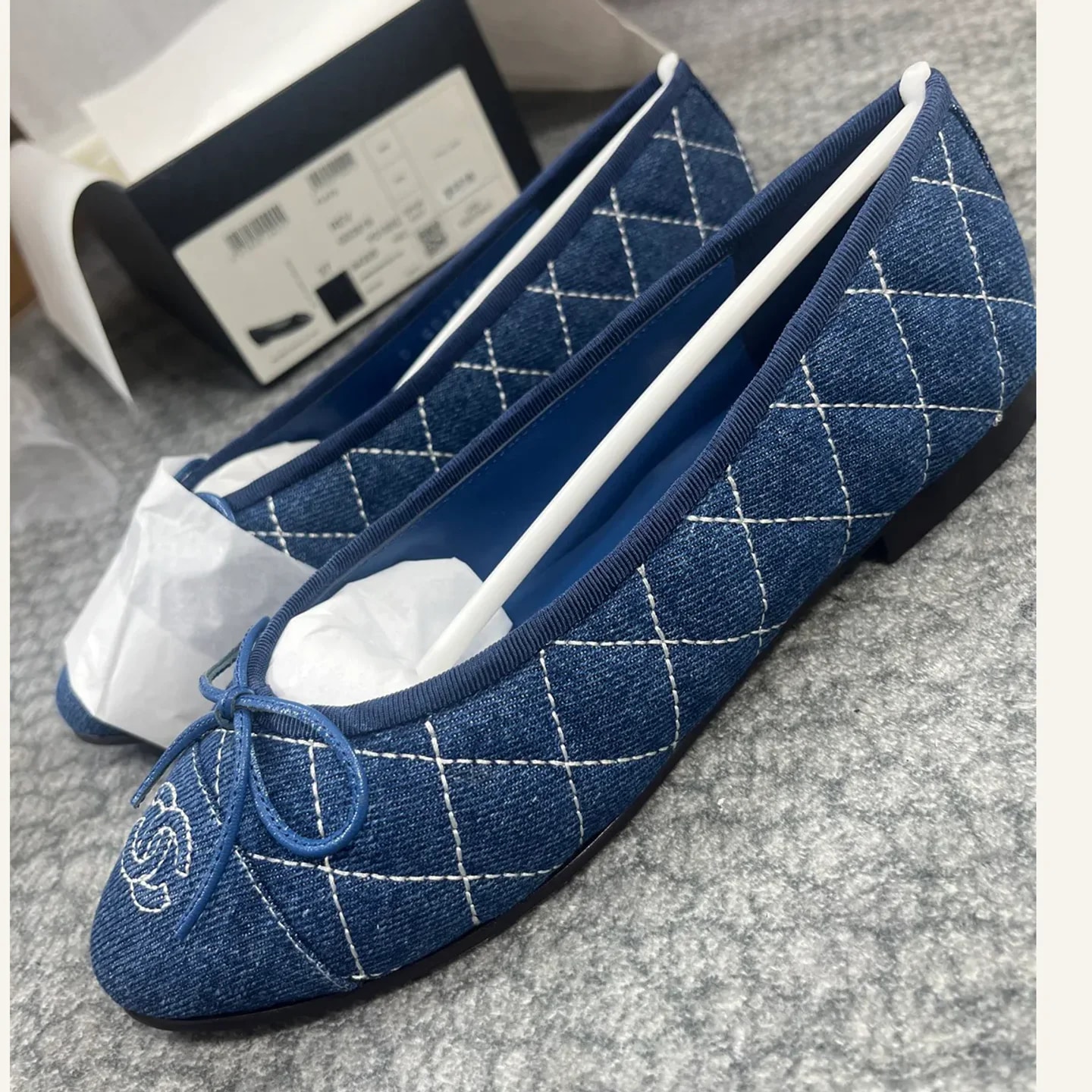 CHANEL Quilted CC Ballerina