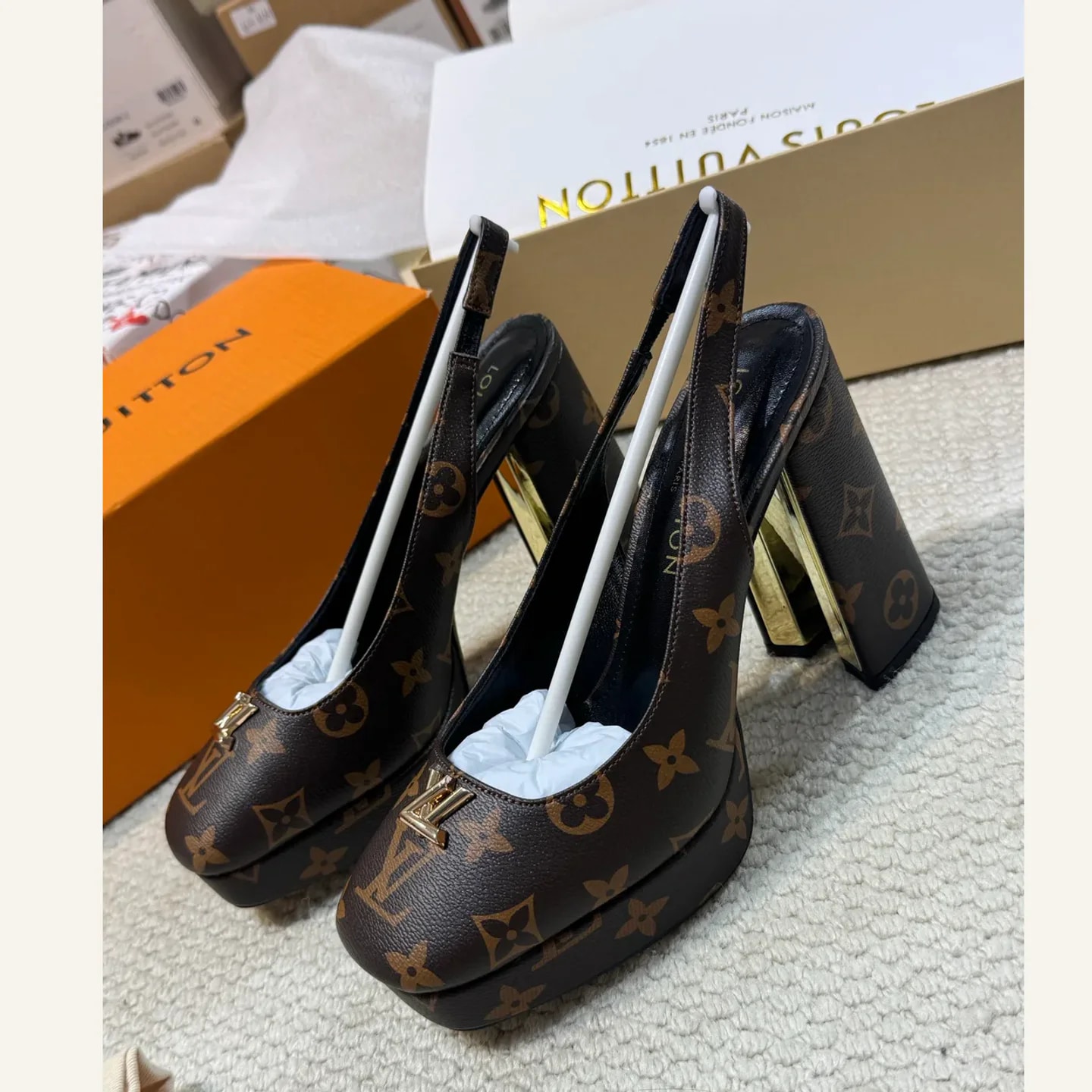 Louis Vuitton Monogram Platform Pump